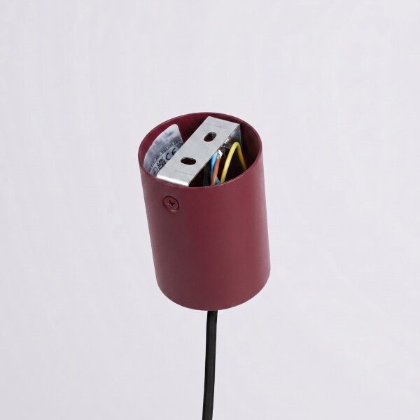 Pendelleuchte Stahl Burgund Modern E27 Ø40 cm rund