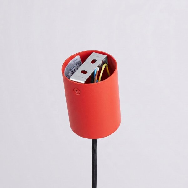 Hängelampe Stahl Rot Modern E27 Ø40cm wohnlich rund