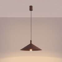 Pendelleuchte Stahl Braun E27 Ø40 cm wohnlich rund