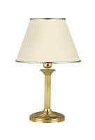 Lampe de table classique PENELO en laiton blanc Lit