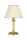 Lampe de table classique PENELO en laiton blanc Lit