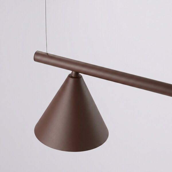 Pendelleuchte Stahl Braun 4-flammig Modern E14 L:122 cm
