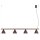 Pendelleuchte Stahl Braun 4-flammig Modern E14 L:122 cm