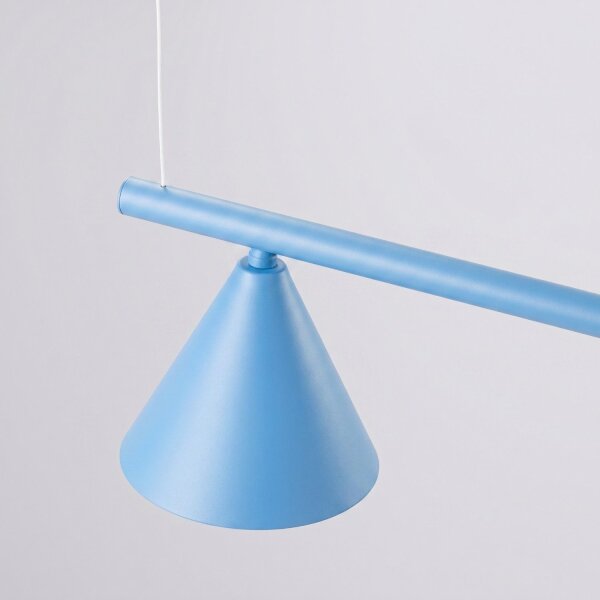 Hängelampe Stahl Hellblau 4-flammig Modern E14 L:122cm