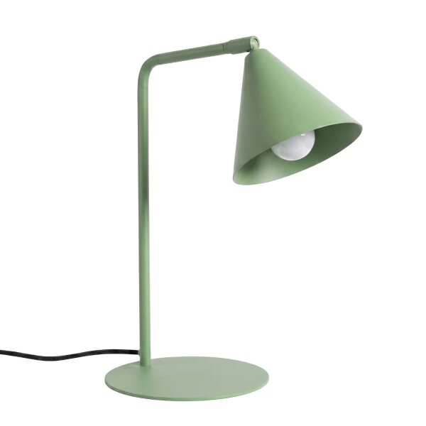 Tischlampe schwenkbar drehbar Stahl Salbei E14 H:35cm