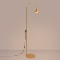 Stehlampe schwenkbar drehbar Stahl Gold E14 H:165cm