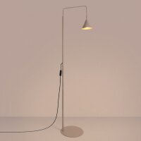 Stehlampe schwenkbar drehbar Stahl Taupe E14 H:165cm