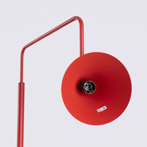 Stehlampe schwenkbar drehbar Stahl Rot E14 H:165cm