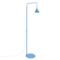 Stehlampe schwenkbar drehbar Stahl Hellblau E14 H:165cm