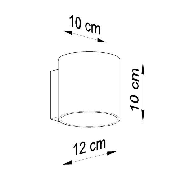 Wandlampe Up Down indirekt Aluminium Taupe G9 10cm rund