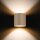 Wandlampe Up Down indirekt Aluminium Taupe G9 10cm rund