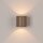 Wandlampe Up Down indirekt Aluminium Taupe G9 10cm rund