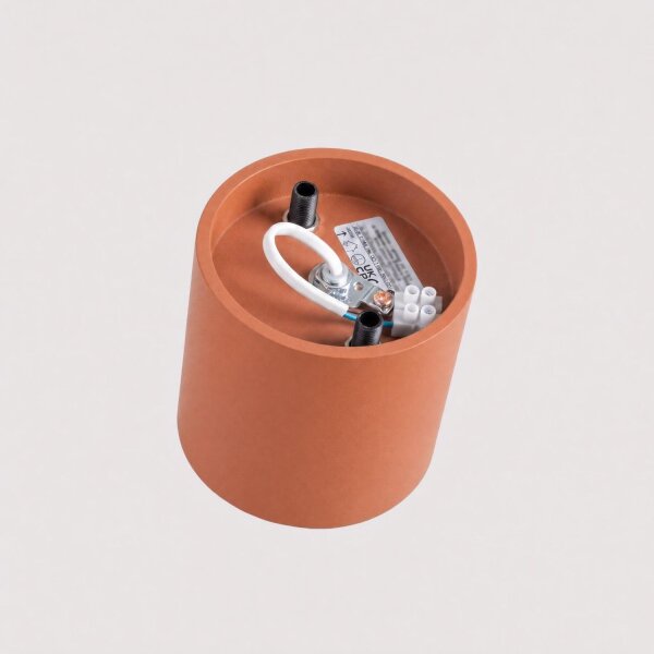 Deckenstrahler Aluminium Ockerrot GU10 H:10cm rund