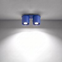 Deckenlampe Aluminium Ultramarin 2-flammig GU10 L:26cm