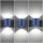Wandlampe Up Down indirekt Aluminium Ultramarin G9 10cm