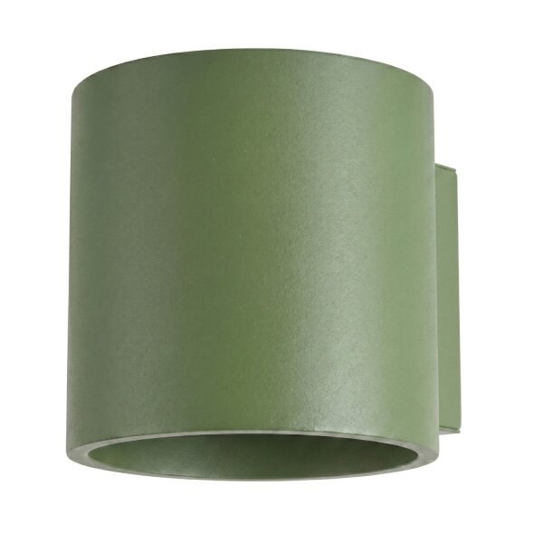 Wandlampe Up Down indirekt Aluminium Olivgrün G9 H:10cm