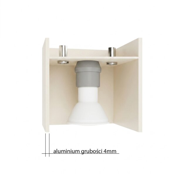 Deckenstrahler Aluminium Beige Modern GU10 H:10 cm