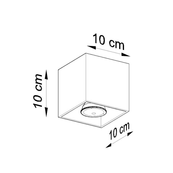 Deckenstrahler Aluminium Burgund Modern GU10 B:10cm