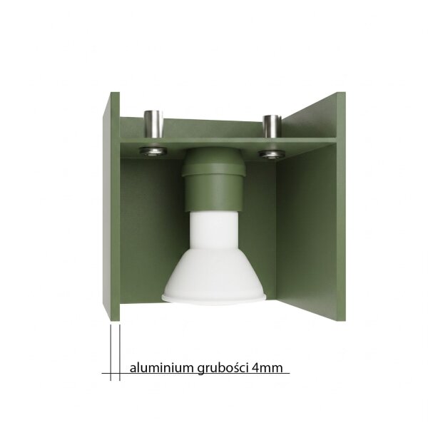 Deckenspot Aluminium Olivgrün Modern GU10 B:10 cm