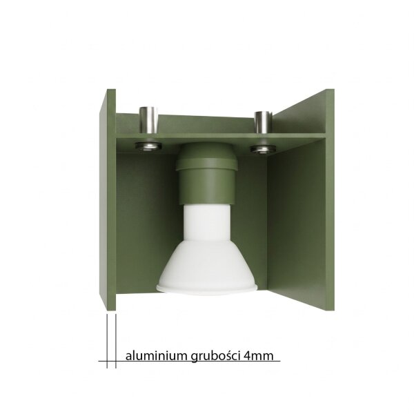 Wandlampe Up Down indirekt Aluminium Olivgrün G9 10cm