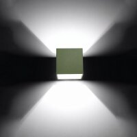 Wandlampe Up Down indirekt Aluminium Olivgrün G9 10cm