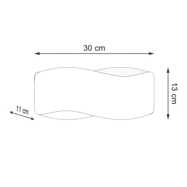 Wandlampe Up Down indirekt Stahl Ockerrot G9 L:30cm