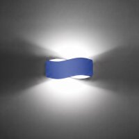 Wandlampe Up Down indirekt Stahl Ultramarin G9 L:30cm
