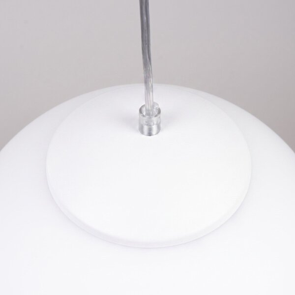 Hängelampe höhenverstellbar Glas Stahl E27 Ø30 cm