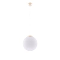 Hängelampe höhenverstellbar Glas Stahl Beige...