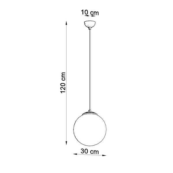 Hängelampe höhenverstellbar Glas Stahl Taupe E27 Ø30cm