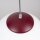 Hängelampe verstellbar Glas Stahl Burgund E27 Ø40cm
