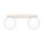 Deckenlampe blendarm Glas Stahl Beige G9 L:34,5 cm