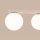 Deckenlampe blendarm Glas Stahl Beige 4-flammig G9 88cm