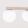 Deckenleuchte blendarm Glas Stahl Beige G9 L:120cm
