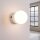 Wandlampe Schalter blendarm Glas Stahl Taupe G9 B:14cm