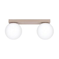 Deckenlampe blendarm Glas Stahl Taupe G9 L:34,5 cm