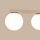 Deckenlampe blendarm Glas Stahl Taupe 3-flammig G9 50cm