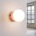 Wandlampe Schalter blendarm Glas Stahl Ockerrot G9 14cm