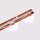 Deckenlampe blendarm Glas Stahl Ockerrot G9 L:120cm