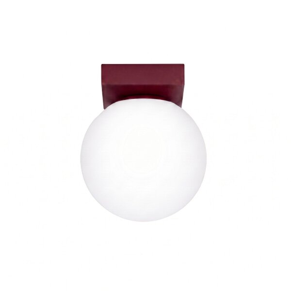 Deckenlampe Glas Stahl Burgund satiniert G9 B:12cm