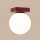 Deckenlampe Glas Stahl Burgund satiniert G9 B:12cm