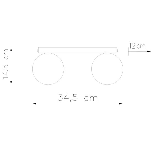 Deckenlampe blendarm Glas Stahl Burgund G9 L:34,5cm