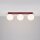 Deckenlampe blendarm Glas Stahl Burgund G9 L:50 cm