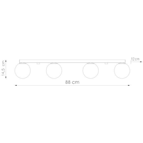 Deckenlampe blendarm Glas Stahl Burgund G9 L:88 cm