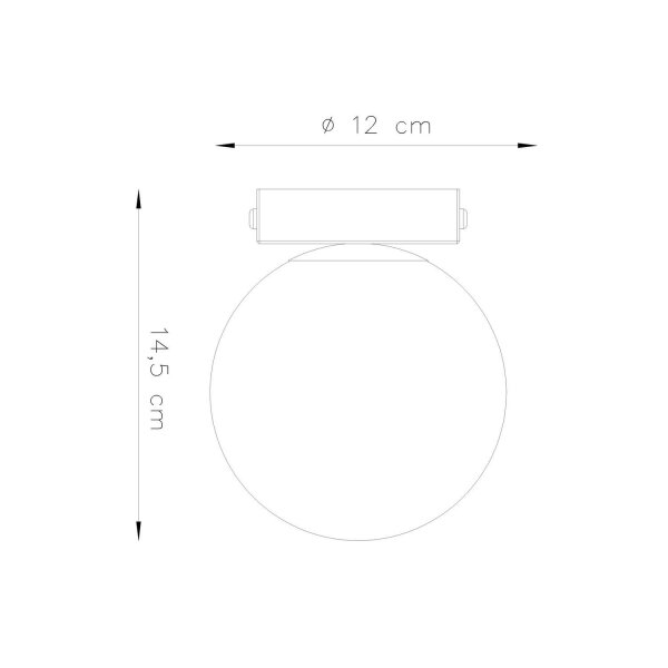 Deckenlampe blendarm Glas Stahl Ultramarin G9 L:12cm