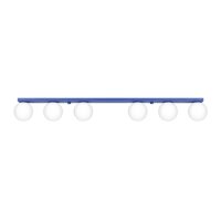 Deckenlampe Glas Stahl Ultramarin 6-flammig G9 L:120cm