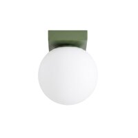 Deckenlampe Glas Stahl Olivgrün satiniert G9 B:12cm