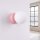 Wandlampe Schalter Glas Stahl Rosa G9 B:12 cm rund