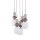 Pendelleuchte Glas Stahl Sand E14 B:42 cm blendarm