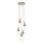 Pendelleuchte Glas Stahl Sand E14 B:42 cm blendarm